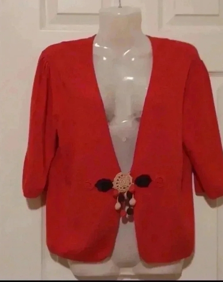 🌹Anthropologie dark orange color cardigan - Picture 11 of 11